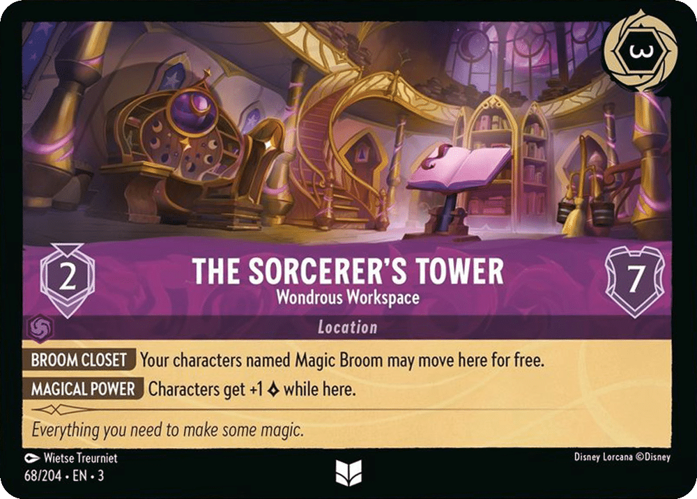 Location card for Disney Lorcana: The Sorcerer's Tower - Wondrous Workspace