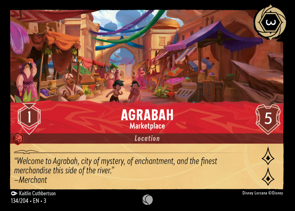 Location card for Disney Lorcana: Agrabah - Marketplace